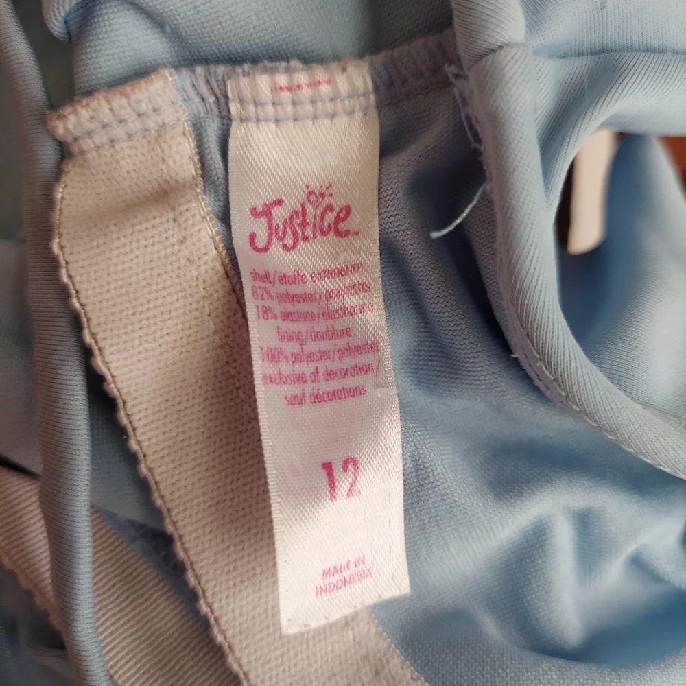 ⭐️ 5/$30 Mermaid one piece Justice swim suit, size 12